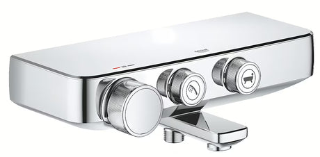 Chromo spalvos termostatinė vonios maišytuvas Grohe Grohtherm smartcontrol pro su perjungimu tarp vonios ir dušo