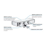 Chromo spalvos termostatinė vonios maišytuvas Grohe Grohtherm smartcontrol pro su perjungimu tarp vonios ir dušo
