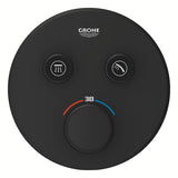 Potinkinė dušo maišytuvas Grohe smartcontrol, phantom black apdaila, su mygtukiniu valdymu