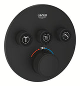 Potinkinė dušo maišytuvas Grohe smartcontrol, phantom black apdaila, su mygtukiniu valdymu