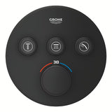 Potinkinė dušo maišytuvas Grohe smartcontrol, phantom black apdaila, su mygtukiniu valdymu