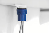 Virtuvinis maišytuvas Grohe Start 2021, supersteel apdailos, su aukštu pasukamu snapu ir ištraukiama dušo galvute.