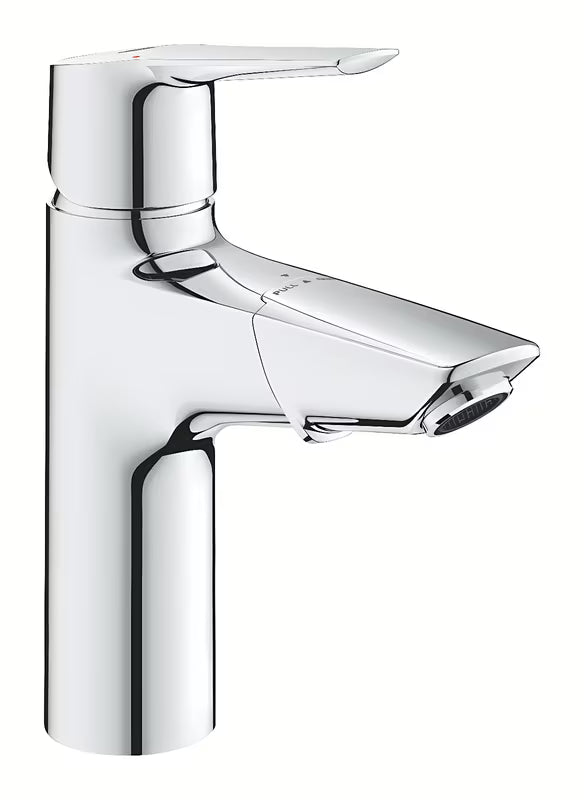 Chromuotas praustuvo maišytuvas Grohe Start su svirtiniu valdymu ir ištraukiama dušo galvute.