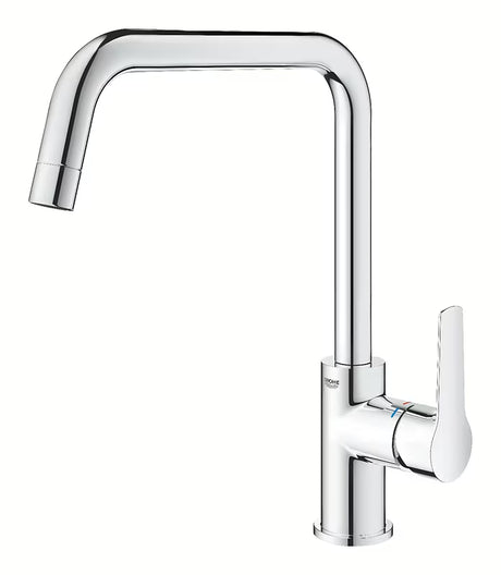Chromuotas svirtinis virtuvinis maišytuvas Grohe Start su aukštu pasukamu U formos snapu