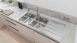 Chromuotas svirtinis virtuvinis maišytuvas Grohe Start su aukštu pasukamu U formos snapu