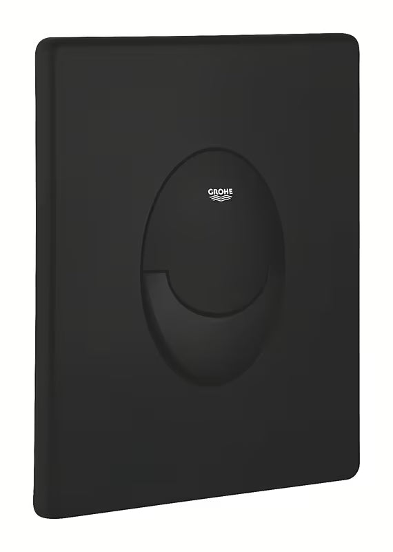 Matinės juodos spalvos Vandens nuleidimo Mygtukas Grohe su phantom black pro, 2 režimų nuleidimu ir start/stop