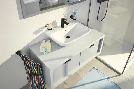 Grohe Start rankšluosčio laikiklis matinės juodos spalvos, su dviem pasukamais strypais ir paslėptu tvirtinimu