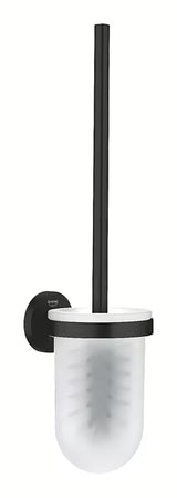 Sieninė WC šepetys Grohe Start Accessories chromo spalvos, su stiklu ir paslėptu tvirtinimu.