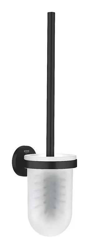 Sieninė WC šepetys Grohe Start Accessories chromo spalvos, su stiklu ir paslėptu tvirtinimu.