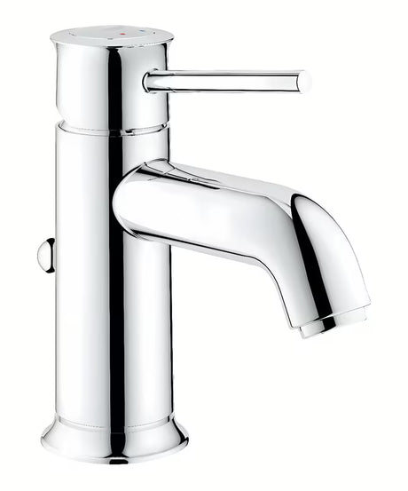 Chromuota praustuvo maišytuvas Grohe Start Classic su svirtiniu valdymu ir išleidimo vožtuvu