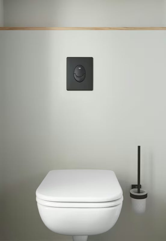 Sieninė WC šepetys Grohe Start Cube matinės juodos spalvos, su paslėptu tvirtinimu