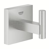 Metalinis vonios kambario kabliukas Grohe Start Cube Accessories, supersteel apdailos, su paslėptu tvirtinimu