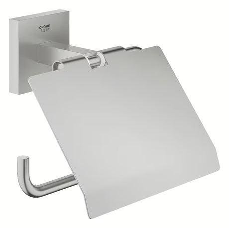 Tualetinio popieriaus laikiklis Grohe Start Cube Accessories, supersteel su dangteliu, su paslėptu tvirtinimu.