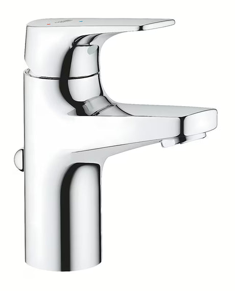 Chromuotas svirtinis praustuvo maišytuvas Grohe Start Flow su praustuvo dugno vožtuvas su ekonomišku 5,7 l/min srautu