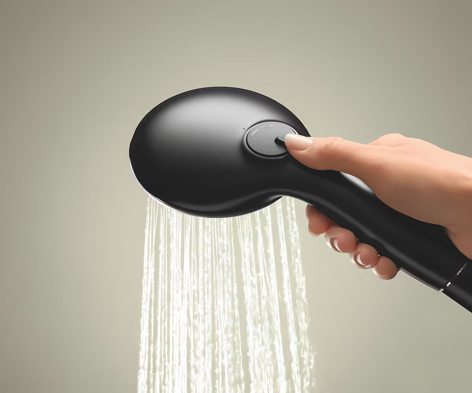 Rankinis dušas Grohe Tempesta 110 matinės juodos spalvos, su dviem srovėmis: Rain ir Jet
