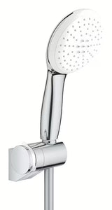 Chromuotas vonios dušo komplektas Grohe Tempesta su rankiniu dušu, laikikliu ir žarna