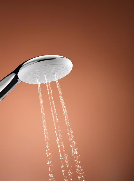 Chromuotas dušo komplektas Grohe Tempesta su rankiniu dušu, dušo stovu ir žarna