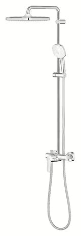 Dušo sistema Grohe Tempesta Cube System chromo spalvos su viršutiniu ir rankiniu dušu