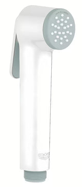 Balta bidė dušelis Grohe Tempesta-F Trigger Spray su paleidimo mygtuku pro tiksliam srovės valdymui.