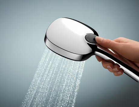 Chromuotas rankinio dušo komplektas Grohe Vitalio Comfort su 3 srovių rankiniu dušu, laikikliu ir 1750 mm žarna.