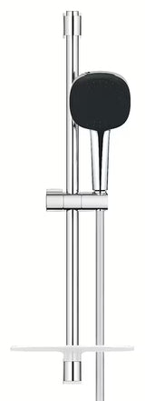 Grohe Vitalio Comfort chromo spalvos dušo komplektas su rankiniu dušeliu, stovu, žarna ir lentynėle