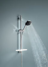Grohe Vitalio Comfort chromo spalvos dušo komplektas su rankiniu dušeliu, stovu, žarna ir lentynėle