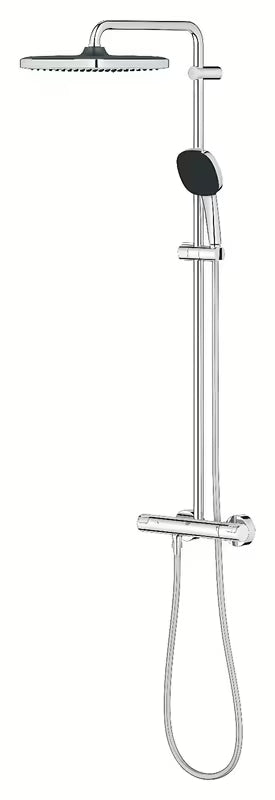 Grohe Vitalio Comfort System dušo sistema su termostatiniu maišytuvu chromo spalvos su viršutiniu ir rankiniu dušu