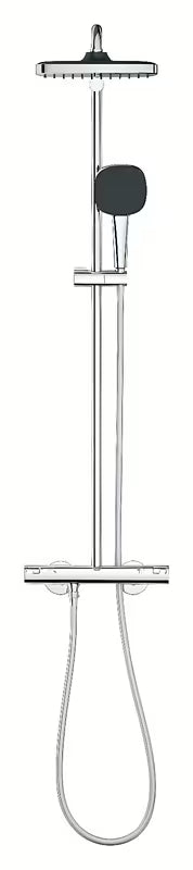 Grohe Vitalio Comfort System dušo sistema su termostatiniu maišytuvu chromo spalvos su viršutiniu ir rankiniu dušu