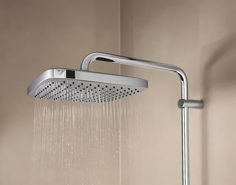 Grohe Vitalio Comfort System dušo sistema su termostatiniu maišytuvu chromo spalvos su viršutiniu ir rankiniu dušu