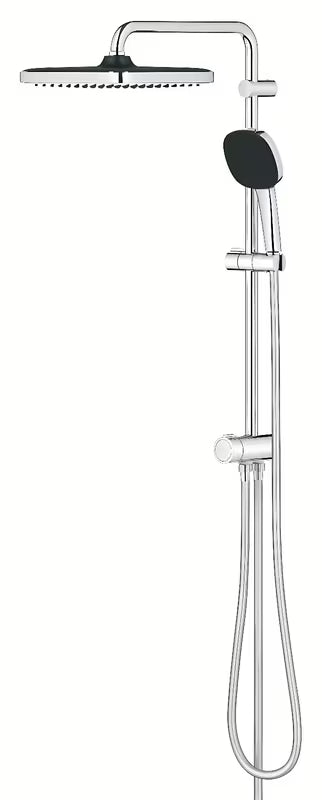 Dušo sistema Grohe Vitalio Comfort System chromo spalvos, su viršutiniu ir rankiniu dušu