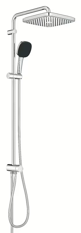 Dušo sistema Grohe Vitalio Comfort System chromo spalvos su viršutiniu ir rankiniu dušu