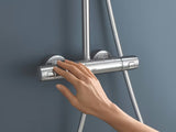 Dušo sistema Grohe Vitalio Joy XXL 310 su termostatu, chromo apdailos, su viršutiniu ir rankiniu dušu