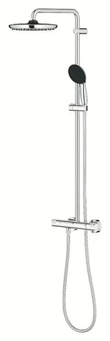 Grohe Vitalio Start System dušo sistema su termostatiniu maišytuvu chromo spalvos su viršutiniu ir rankiniu dušu