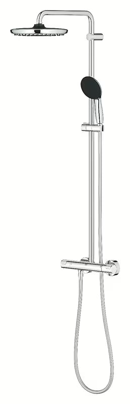 Grohe Vitalio Start System dušo sistema su termostatiniu maišytuvu chromo spalvos su viršutiniu ir rankiniu dušu