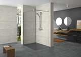 Walk in Dušo-Sienelė Hüppe Design pure 90 cm, blizgus chromas, skaidrus stiklas