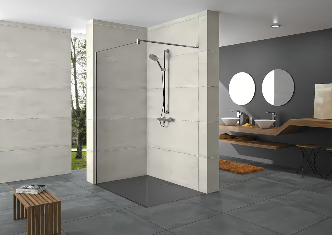 Walk in Dušo-Sienelė Hüppe Design pure 90 cm, blizgus chromas, skaidrus stiklas