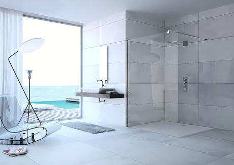 Walk in Dušo-Sienelė Hüppe Design pure 90 cm, blizgus chromas, skaidrus stiklas