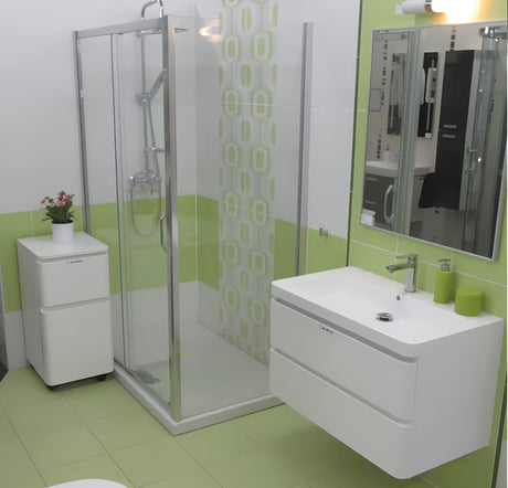 Dušo durų šoninė sienelė  Hüppe Next 80 cm, blizgaus chromo spalvos, su skaidriu stiklu