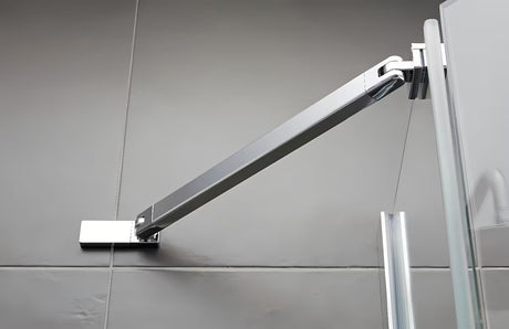 Kvadratinė dušo kabina Hüppe Strike New 90 cm, su skaidriu stiklu ir chromo profiliais