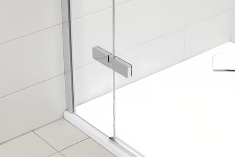 Kvadratinė dušo kabina Hüppe Strike New 90 cm, su skaidriu stiklu ir chromo profiliais