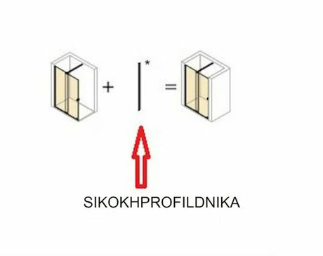 Papildomas profilis Hüppe Strike New juodos matinės spalvos pro durims montuoti nišoje.