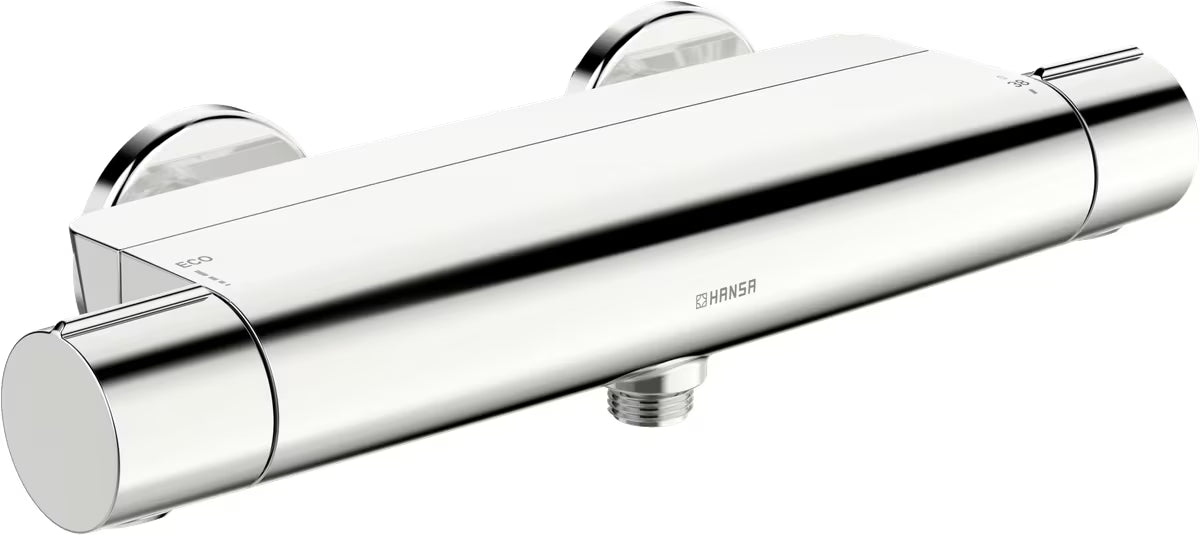Termostatinė sieninė dušo maišytuvas Hansa Optima blizgaus chromo spalvos be dušo komplekto