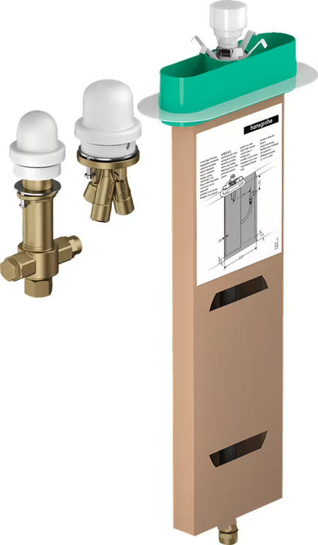 Hansgrohe potinkinis korpusas pro trijų angų maišytuvui ant vonios krašto su žarnos dėžute sBox