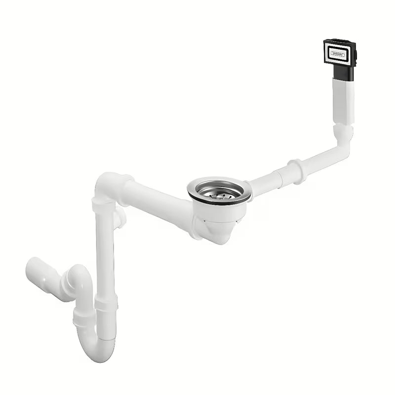 Hansgrohe D16-10 rankinis sifonas plautuvei  chromo spalvos su persipylimu ir metaliniu sieteliu