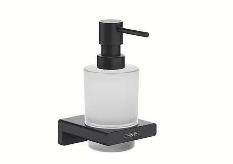 Hansgrohe addstoris sieninis skysto muilo dozatorius su laikikliu matinės juodos spalvos