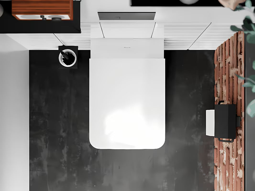 Sieninė WC šepetys hansgrohe addstoris matinės juodos spalvos su laikikliu iš metalo ir stiklo