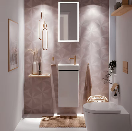 Hansgrohe addstoris tualetinio popieriaus laikiklis su dangteliu šlifuoto bronzo apdailos.
