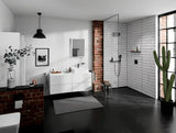Hansgrohe addstoris tualetinio popieriaus laikiklis su dangteliu matinės juodos spalvos, tvirtinamas prie sienos