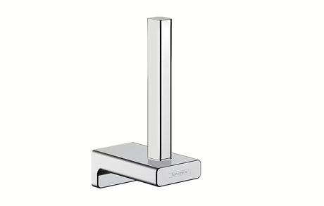 Chromuotas sieninis laikiklis atsarginiam tualetiniam popieriui hansgrohe addstoris su metaliniu korpusu ir paslėptu tvirtinimu.