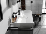 Hansgrohe addstoris dvigubas sieninis rankšluosčio laikiklis matinės juodos spalvos su paslėptu tvirtinimu.